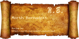 Morth Bernadett névjegykártya